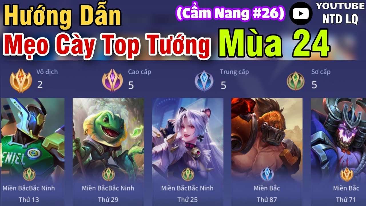 Cách huấn luyện tướng top trong liên minh 1