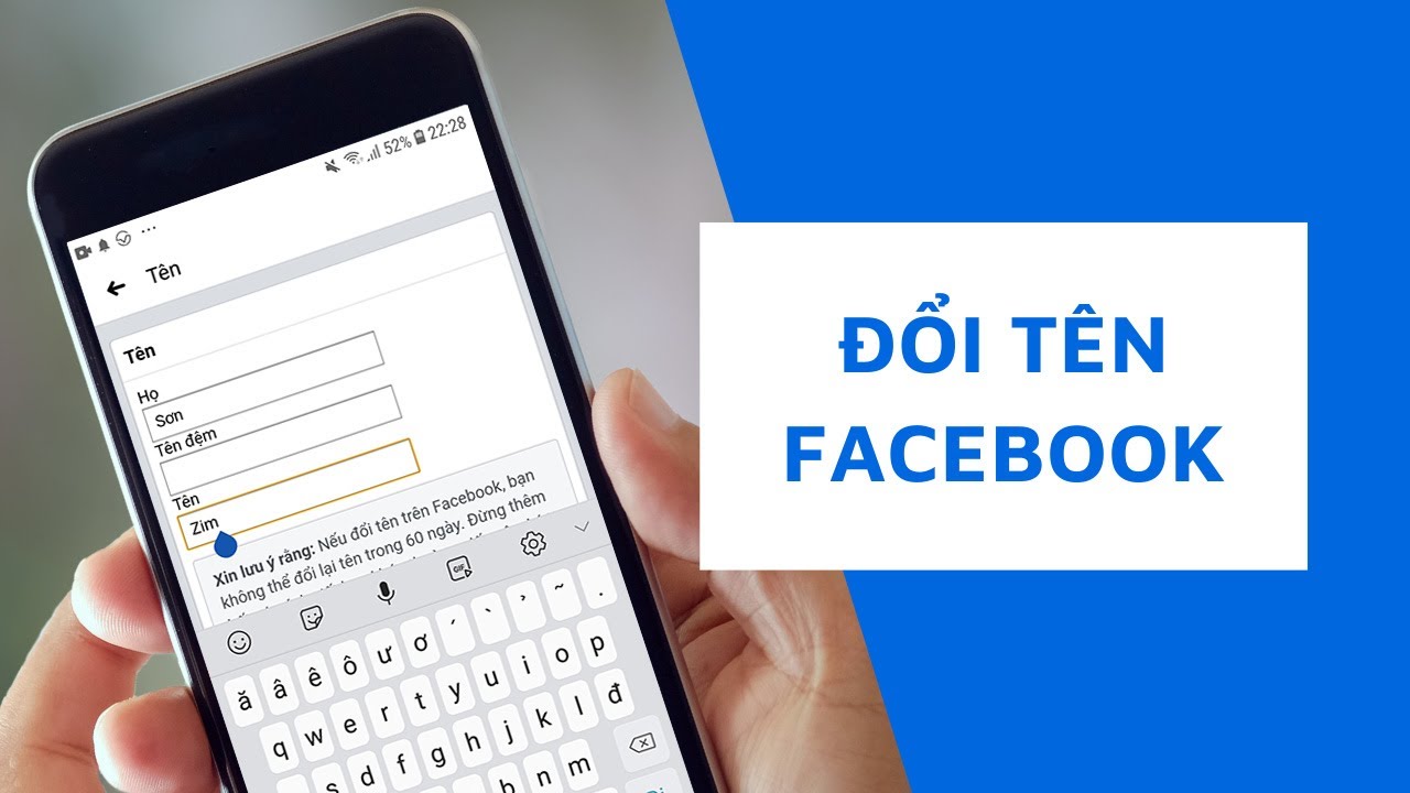 cách đổi tên facebook 1