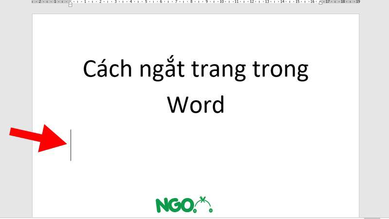 Cách cắt trang trong word 1