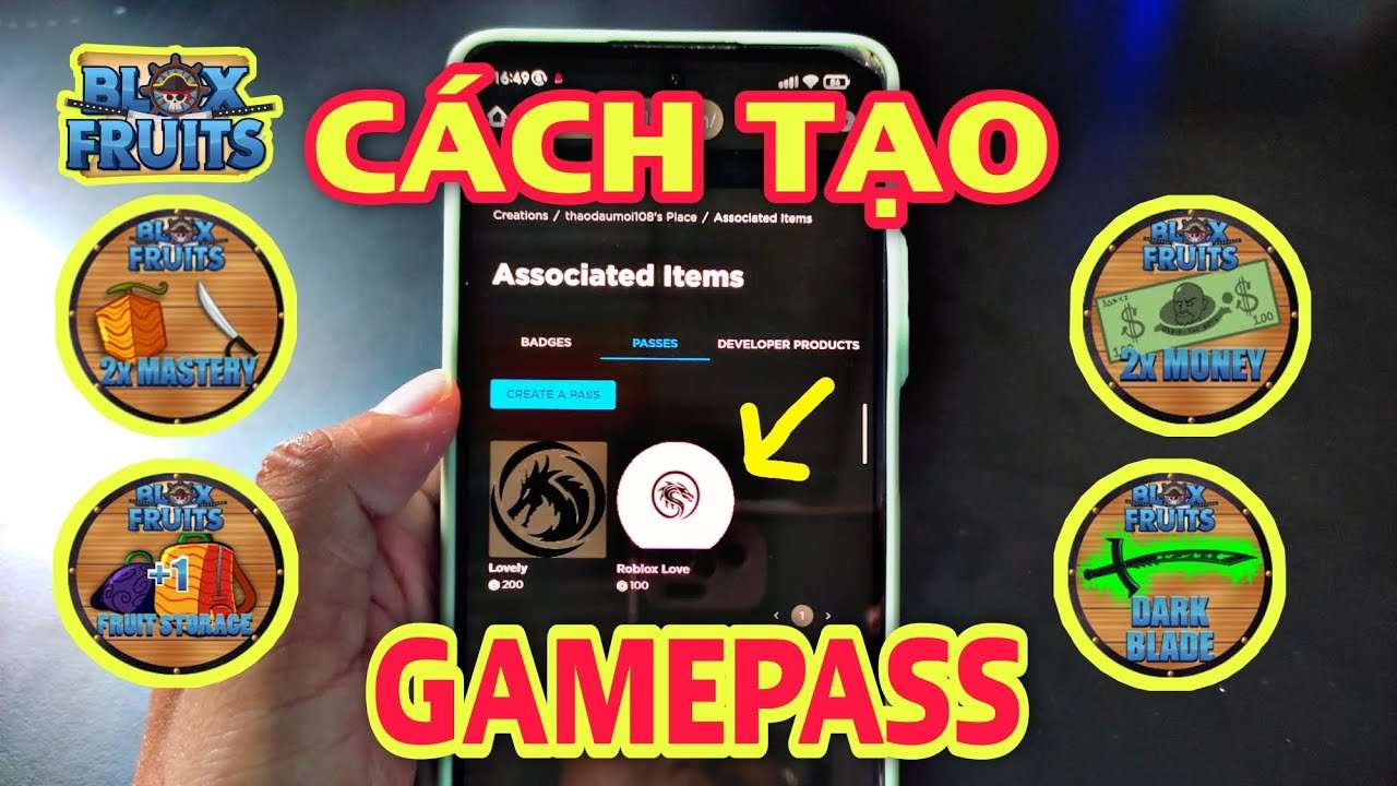 Cách tạo Gamepass trong Roblox trên thiết bị di động và PC