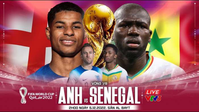 Link xem trực tiếp Anh vs Senegal