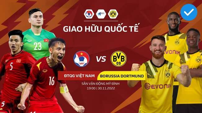 Link xem trực tiếp bóng đá Việt Nam vs Borussia Dortmund