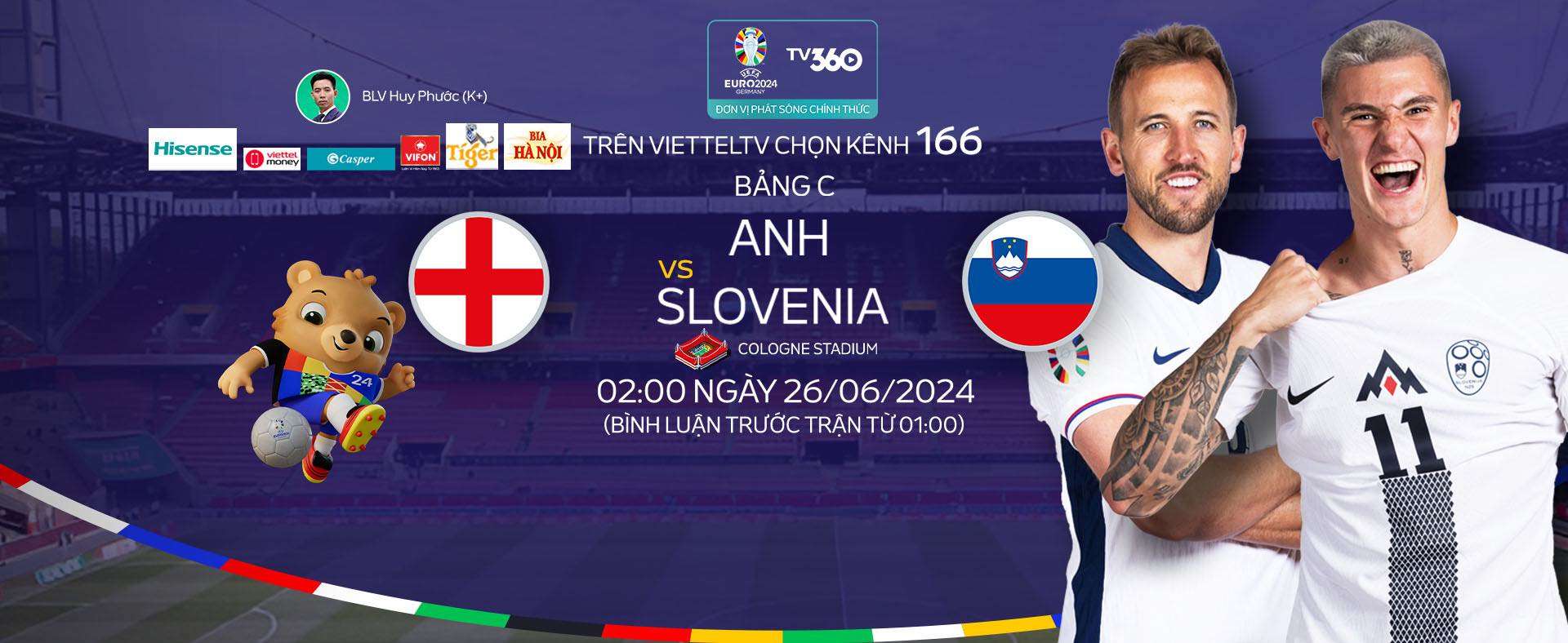 Link xem trực tiếp Anh vs Slovenia ở bảng C Euro 2024