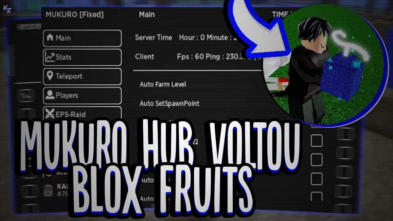 Tập lệnh Mukuro Hub - Tập lệnh Blox Fruit mới nhất của Mukuro V2 Pastebin