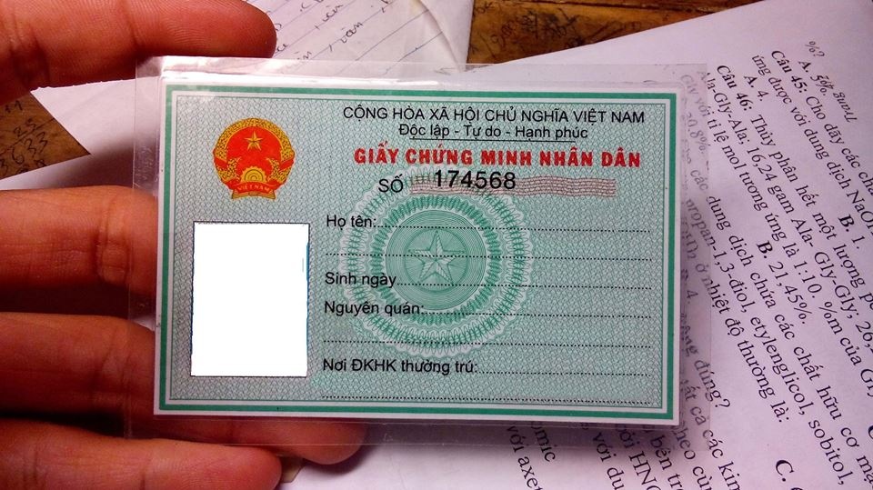 PSD CMND trắng 2 mặt trắng