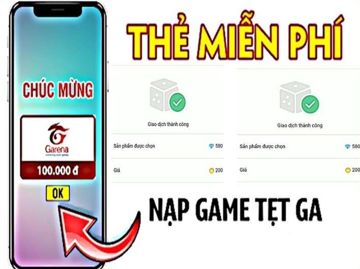 Thẻ Garena miễn phí mệnh giá 500K, 200K, 100K, 50K, 20K hôm nay