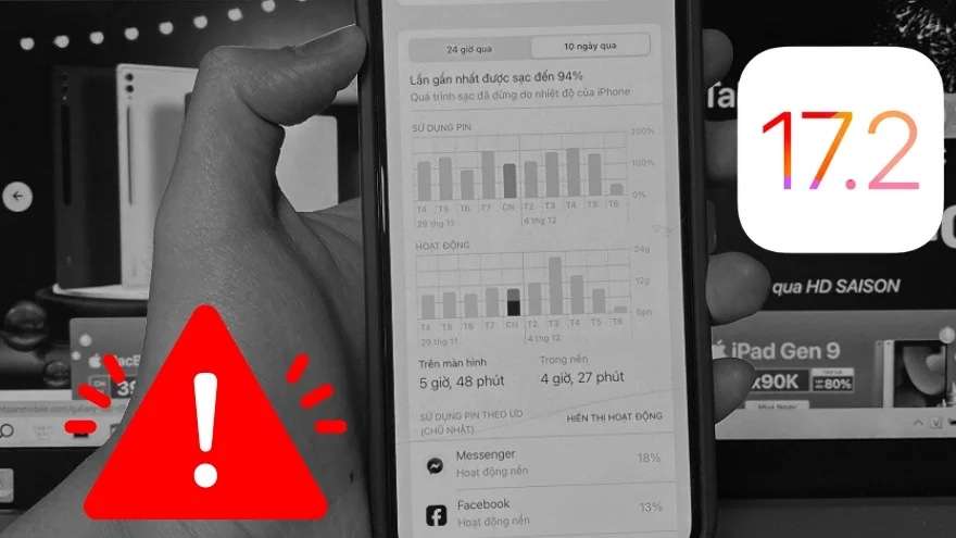 iOS 17.2 có gây hao pin, nóng máy không?